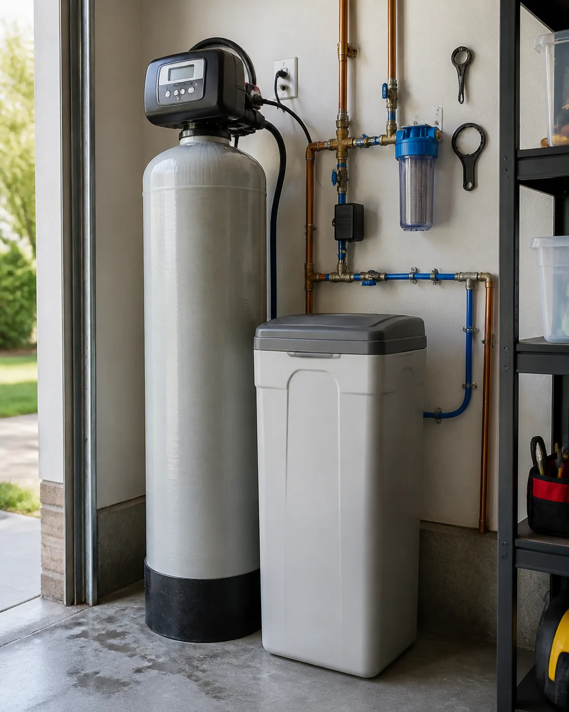 Clean water running from a home faucet